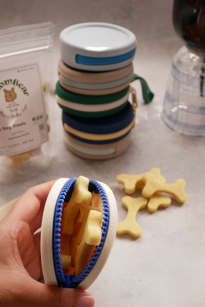 mellowbear Washable Treats holder - Beige / Mint Blue