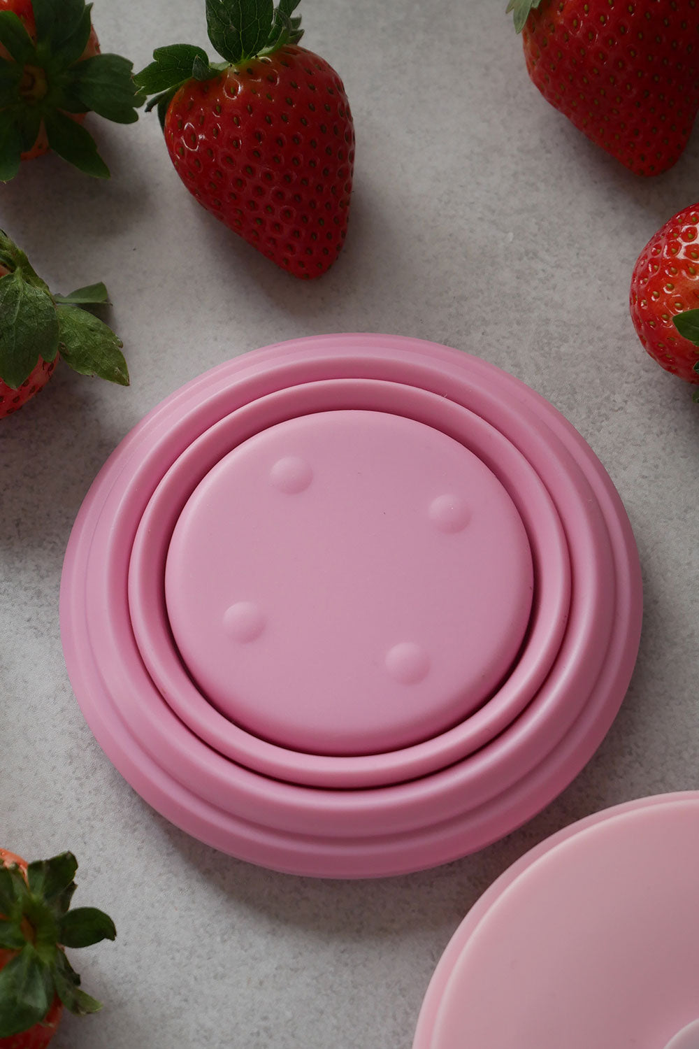 mellowbear 《限定色》蓋付きお水飲みボウル - Sunset / Baby Pink