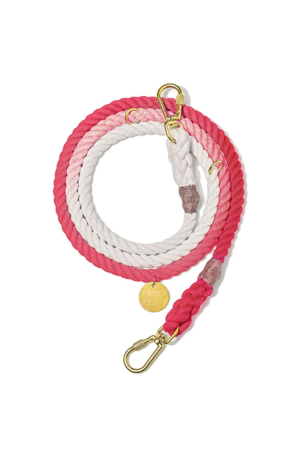 FOUND MY ANIMAL COTTON ROPE DOG LEASH, ADJUSTABLE