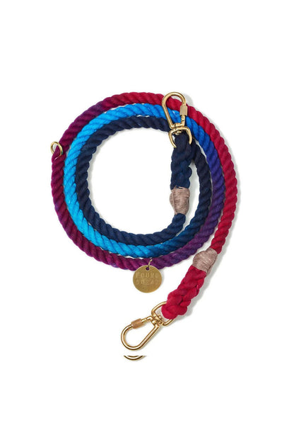 FOUND MY ANIMAL OMBRE COTTON ROPE DOG LEASH, ADJUSTABLE