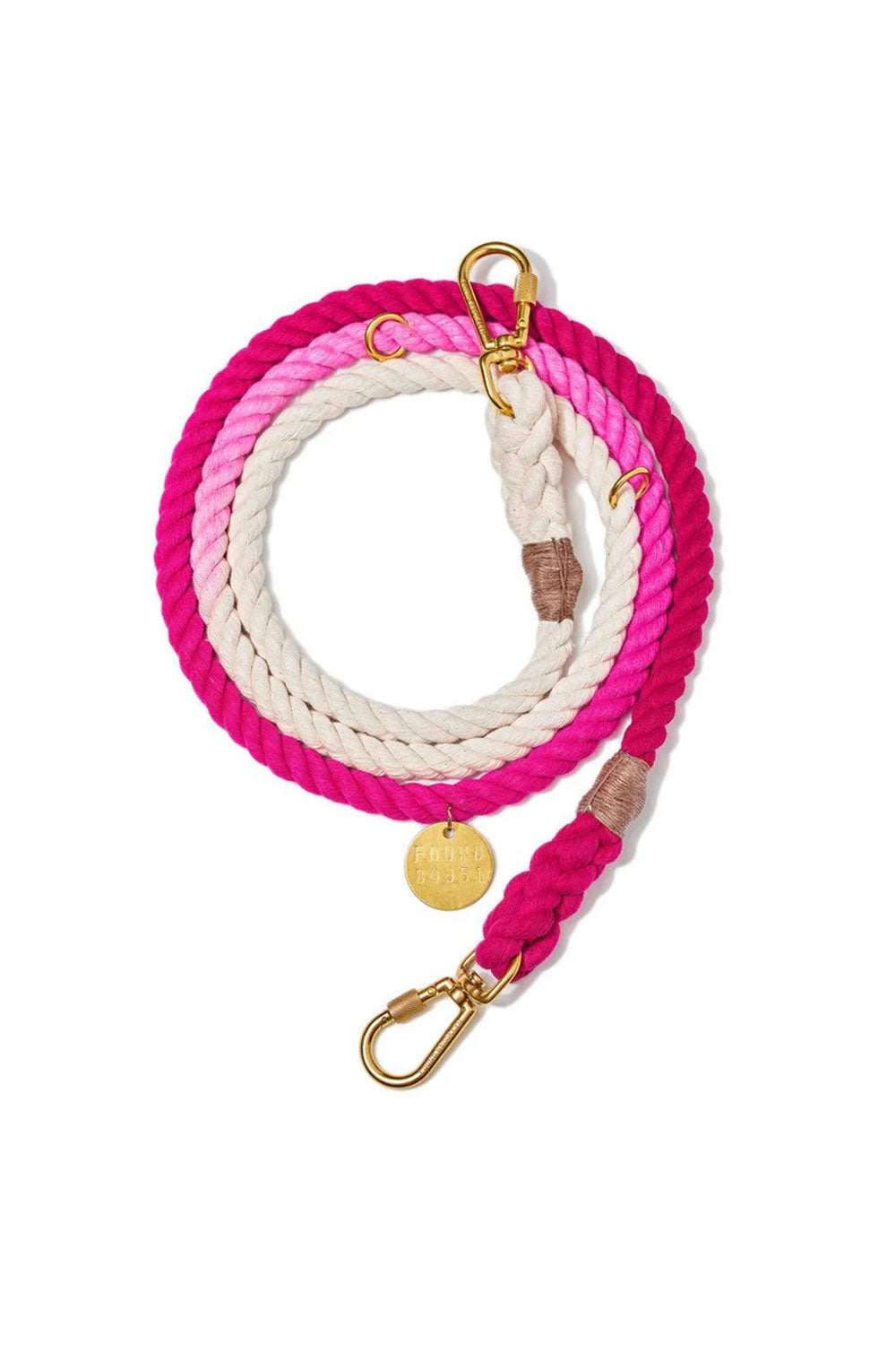 FOUND MY ANIMAL COTTON ROPE DOG LEASH, ADJUSTABLE
