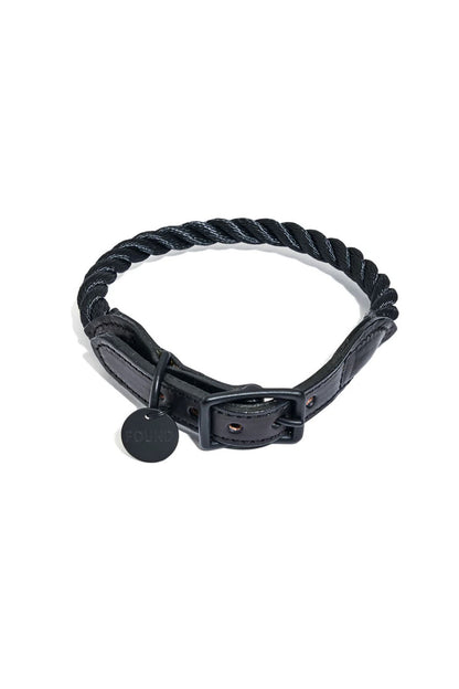 FOUND MY ANIMAL MATTE NYLON ROPE & LEATHER CAT & DOG COLLAR