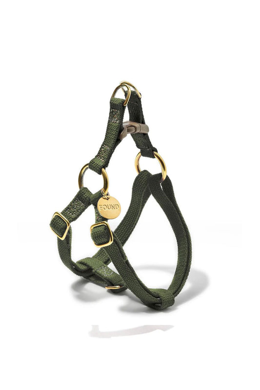 FOUND MY ANIMAL COTTON CAT & DOG HARNESS - OLIVE