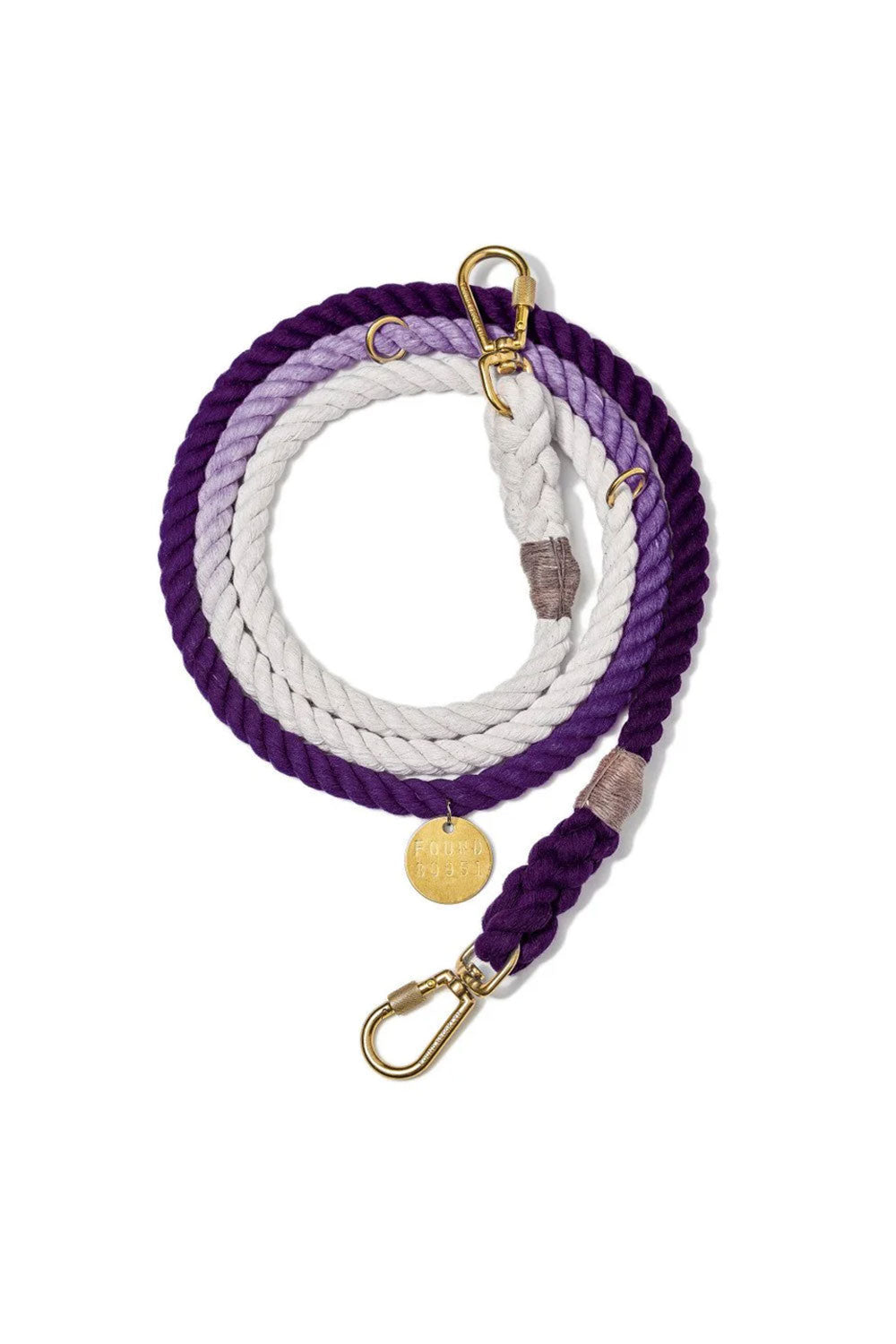 FOUND MY ANIMAL COTTON ROPE DOG LEASH, ADJUSTABLE