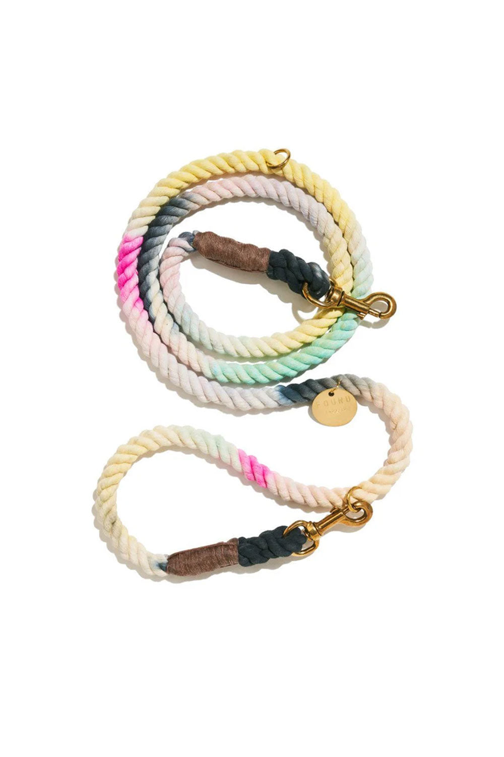 FOUND MY ANIMAL OMBRE COTTON ROPE DOG LEASH, ADJUSTABLE