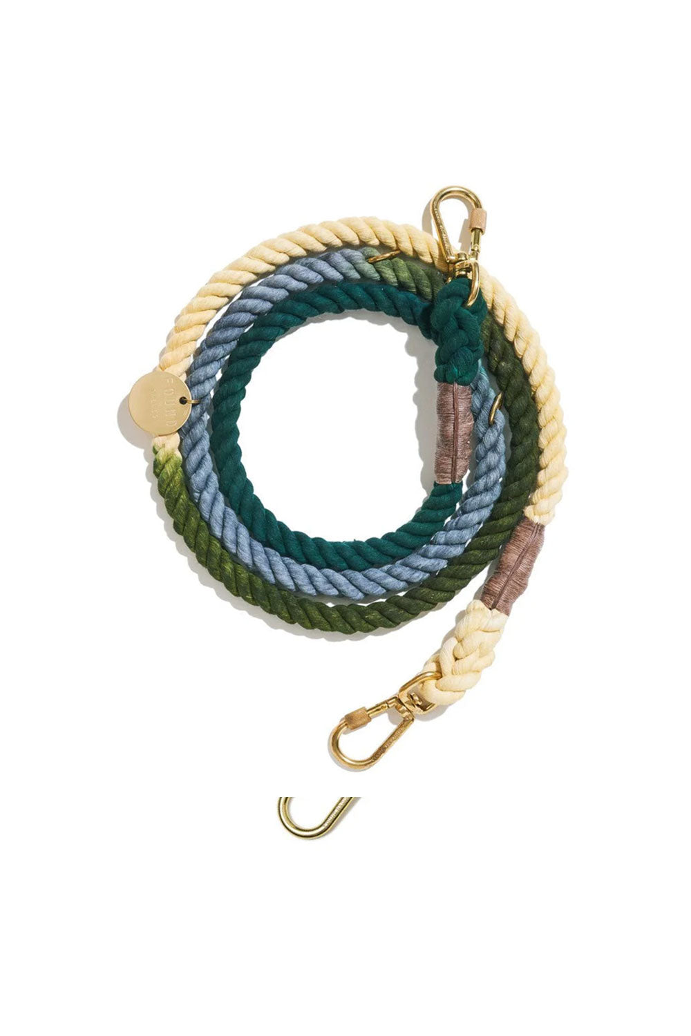 FOUND MY ANIMAL OMBRE COTTON ROPE DOG LEASH, ADJUSTABLE