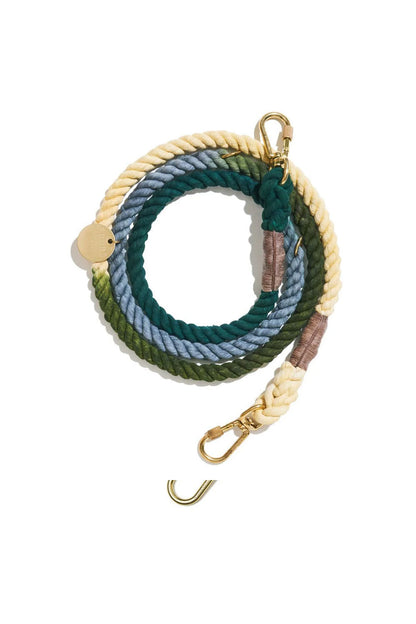FOUND MY ANIMAL OMBRE COTTON ROPE DOG LEASH, ADJUSTABLE