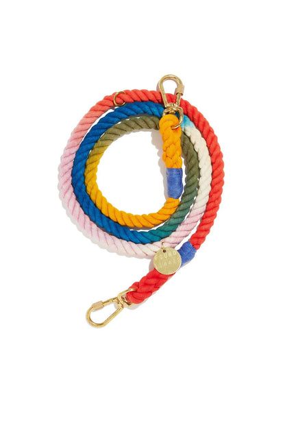 FOUND MY ANIMAL OMBRE COTTON ROPE DOG LEASH, ADJUSTABLE